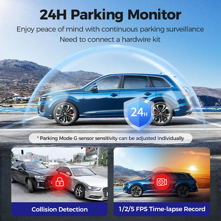 AZDome M360 2CH 4K Wifi GPS 64gb Dashcam