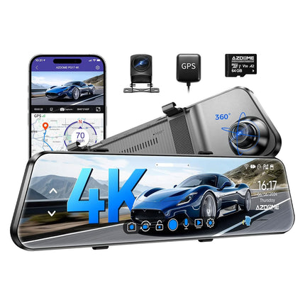 AZDome PG17 Max 4K 2CH Wifi GPS 64gb Dashcam