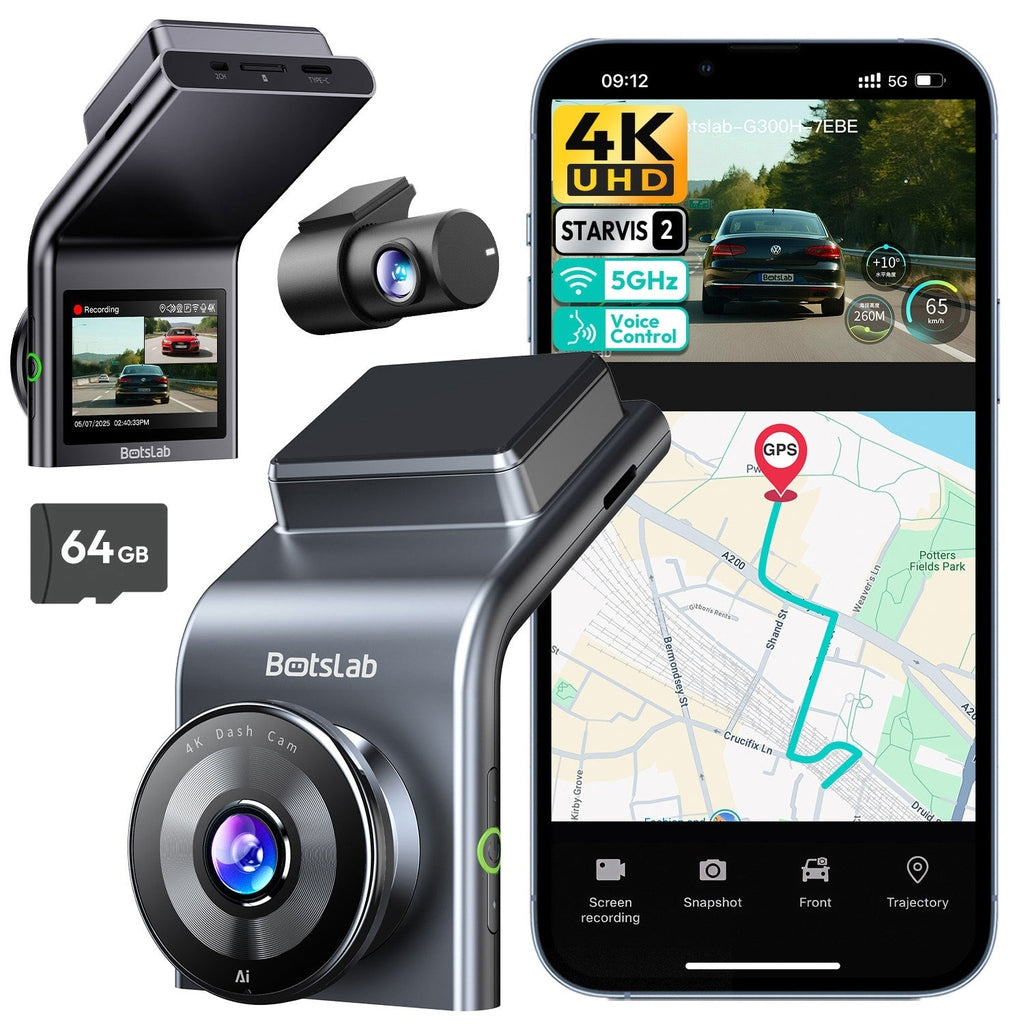 <tc>Botslab G300H Plus 4K WiFi GPS 2CH 64 GB Dashcam</tc>