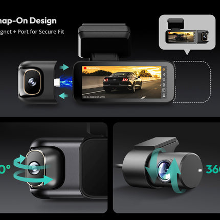 Botslab G980H Pro 3CH 4K Wifi GPS 128gb Dashcam