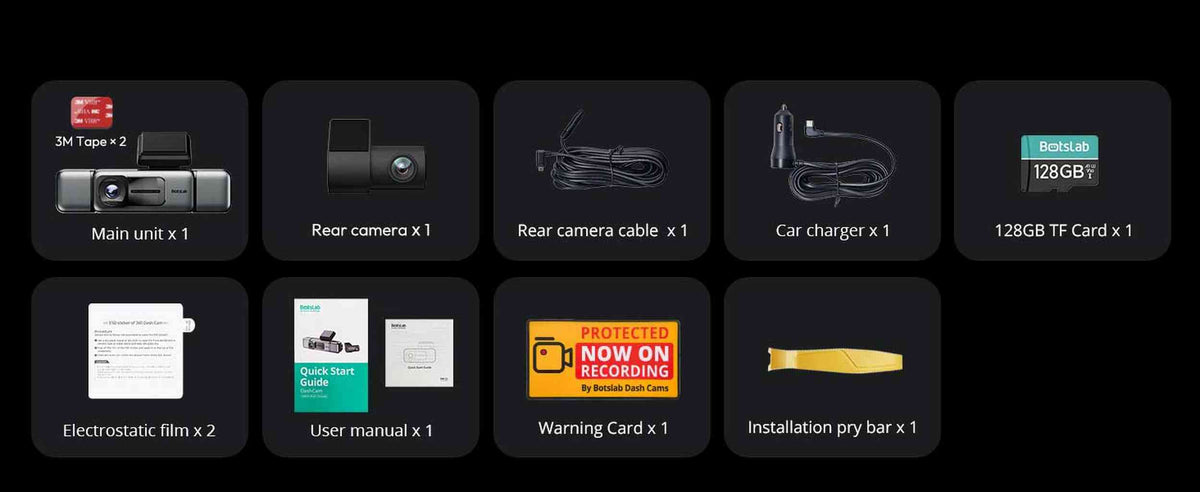 Botslab G980H 4CH 4K WiFi GPS 128 GB 360-Grad-Dashcam