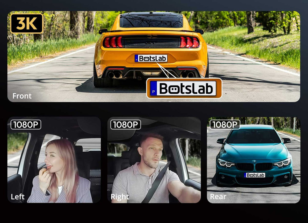 Botslab G980H 4CH 4K WiFi GPS 128 GB 360-Grad-Dashcam