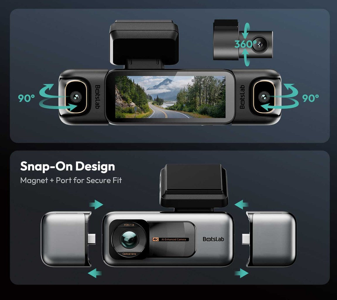 Botslab G980H 4CH 4K WiFi GPS 128 GB 360-Grad-Dashcam