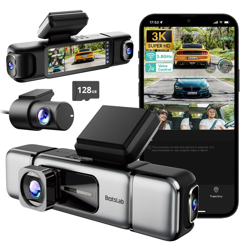 Botslab G980H Pro 4CH 4K WiFi GPS 128gb 360 Grad Dashcam