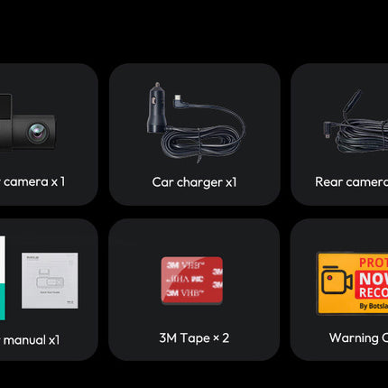 Botslab G980H Pro 2CH 4K Wifi GPS 64gb Dashcam