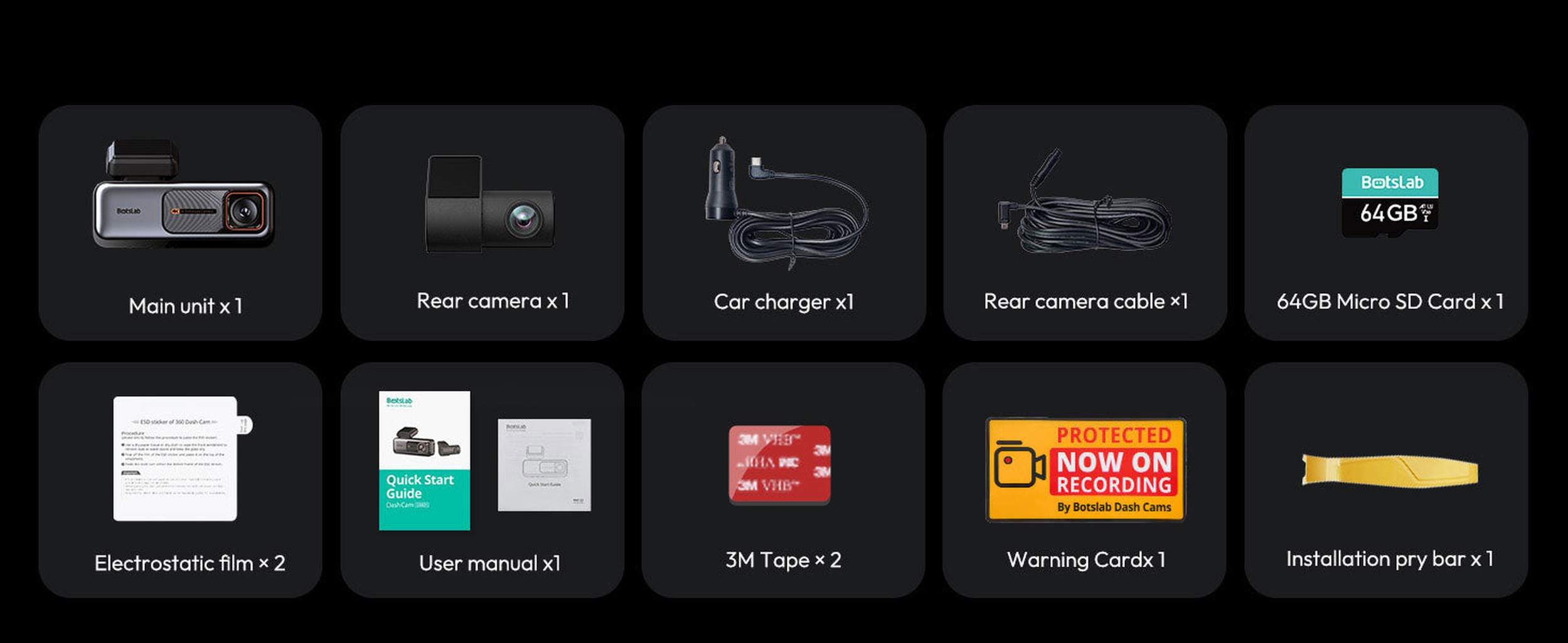 Botslab G980H Pro 2CH 4K Wifi GPS 64gb Dashcam Allcam | dashcam experts Botslab G980H Pro 2CH 4K Wifi GPS 64gb Dashcam Allcam | dashcam experts