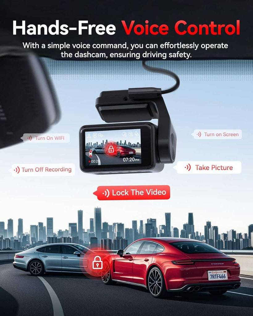Redtiger F4 Pro 2CH 4K Touch Wifi GPS 128gb Dashcam