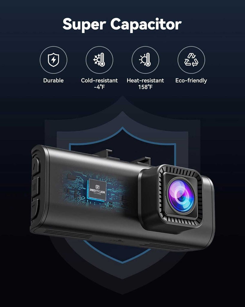 Redtiger F7N 4K Wifi GPS 2CH 64gb Dashcam
