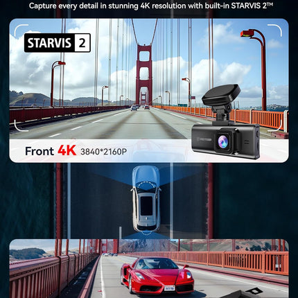 Redtiger F7N Elite 4K Touch Wifi GPS 2CH 128gb Dashcam