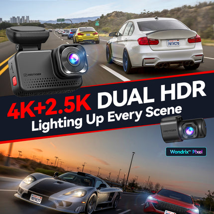 Redtiger ViewClear 70 4K Touch Wifi GPS 2CH 128gb dashcam
