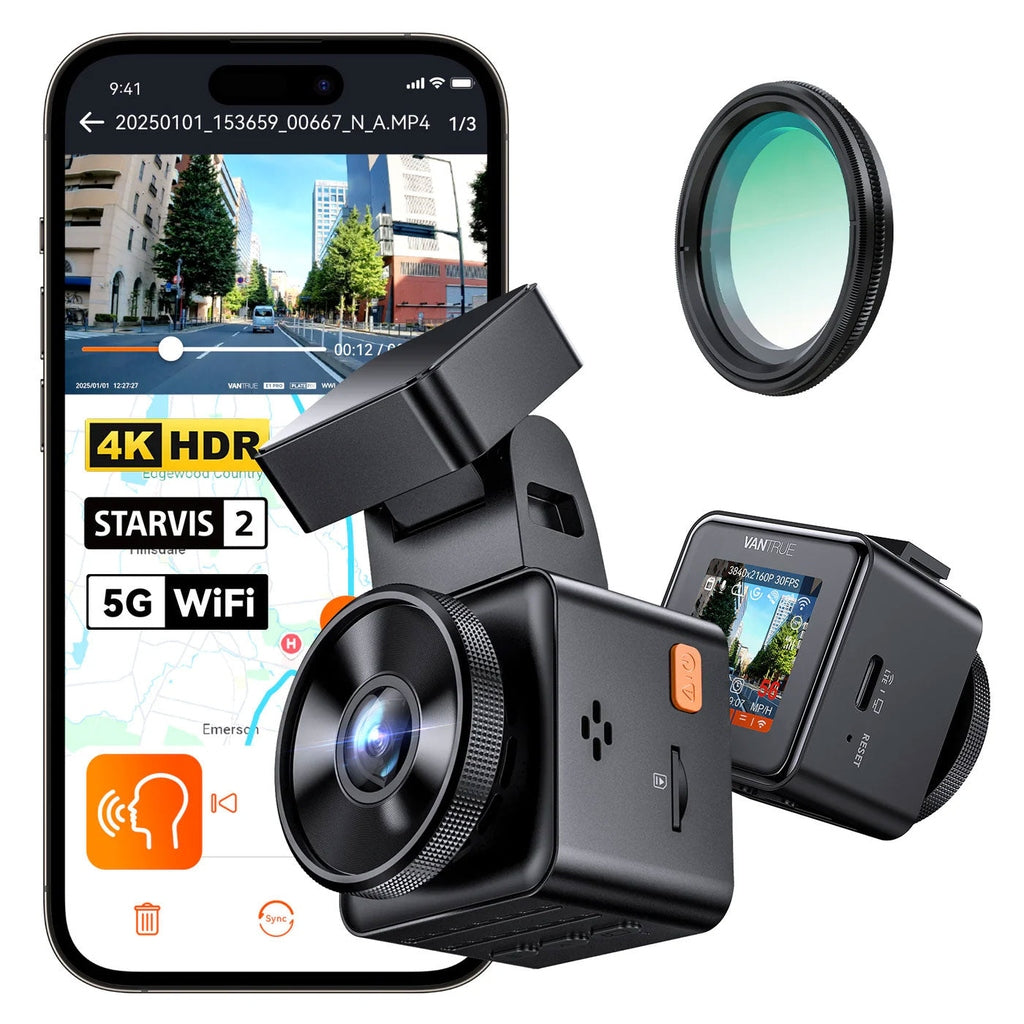 Vantrue E1 Pro Cloud 4K Wifi GPS Dashcam