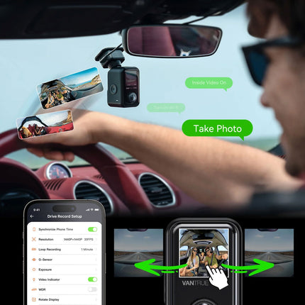 Vantrue E360 Plus Cloud 5K 3CH WiFi GPS 360 Grad