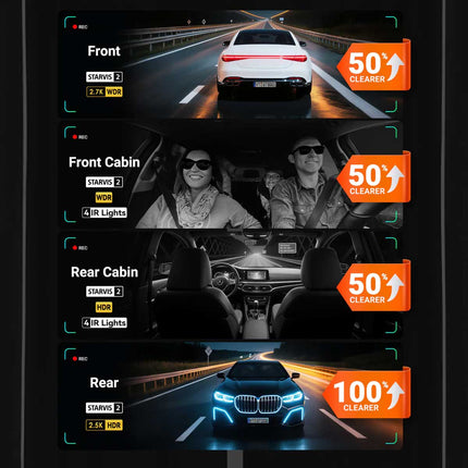 Vantrue N5S Cloud 2K 4CH Wifi GPS 360-Grad Dashcam