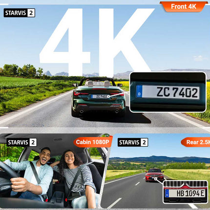 Vantrue N4 Pro S Cloud 3CH 4K Wifi GPS Dashcam