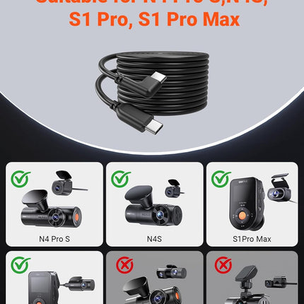 <tc>Vantrue N4 Pro / N4S 9-Meter-Kabel für die Rückfahrkamera</tc>