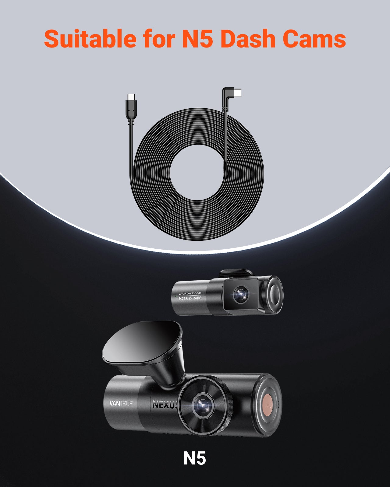Vantrue Rear Camera Cable Vantrue N5 / N5S 9-Meter-Kabel für die Rückfahrkamera – Allcam ...