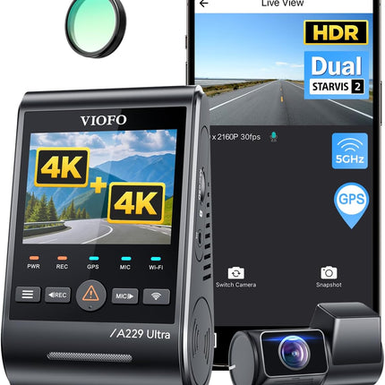 Viofo A229 Ultra 2CH 4K Wifi GPS Dashcam