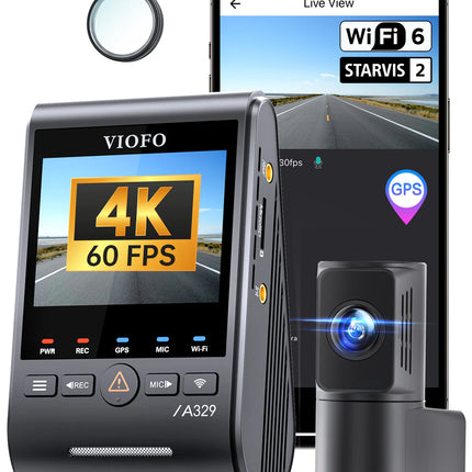 Viofo A329S 2CH 4K Wifi GPS Dashcam