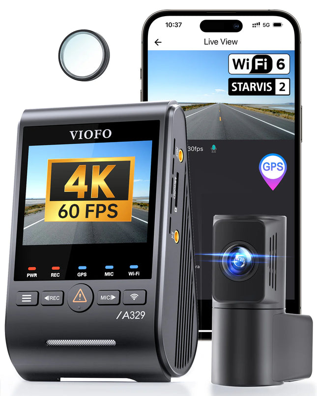 Viofo A329S 2CH 4K Wifi GPS Dashcam