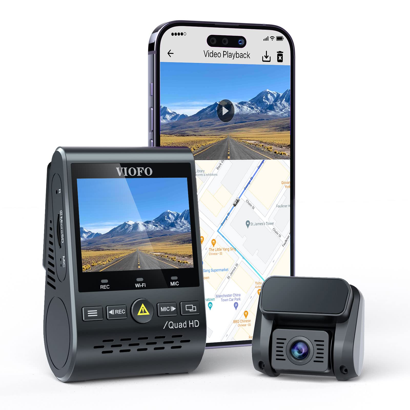 Viofo A129 Plus 2CH Duo 2K Wifi GPS Dashcam