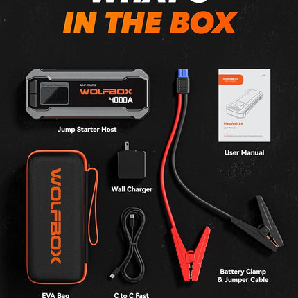 <tc>Wolfbox</tc> MegaVolt 24 4000A Starthilfe und Powerbank