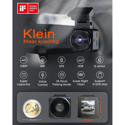 Vantrue E1 Lite Full HD Wifi GPS Dashcam